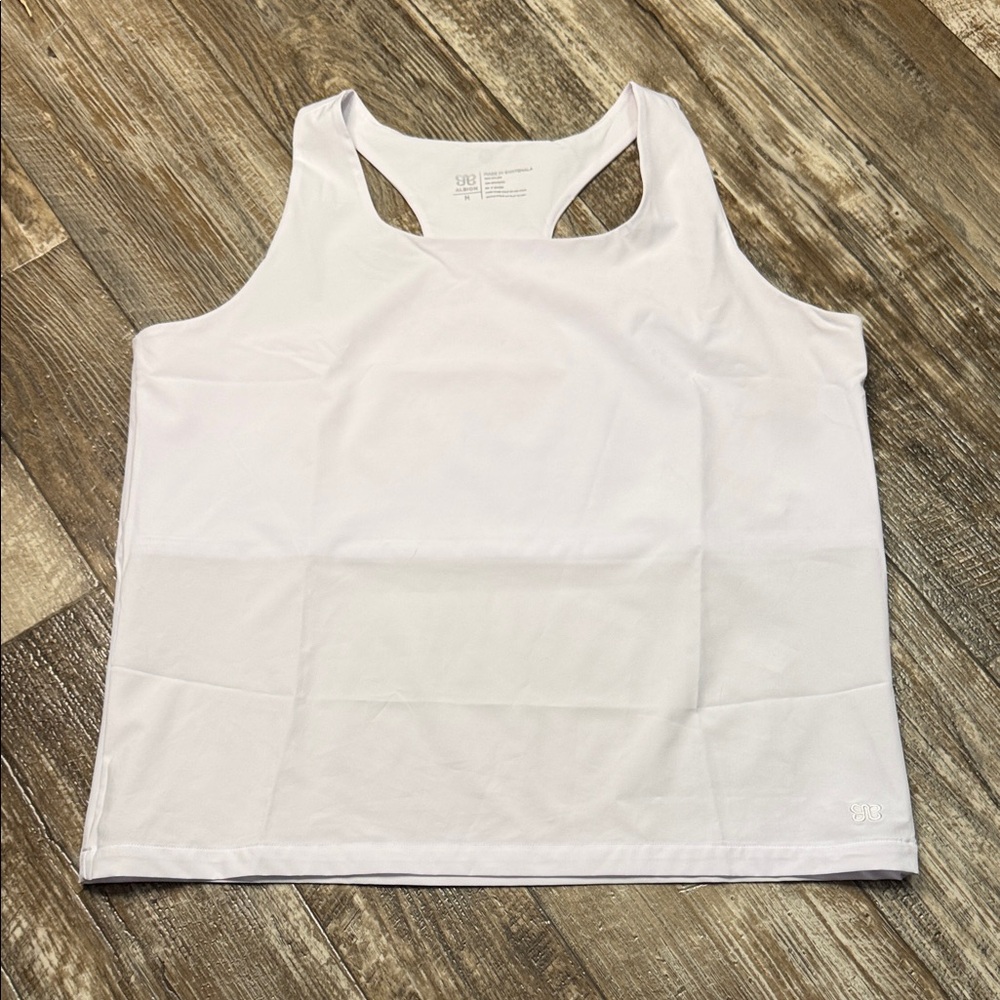 Albion White Racerback Tank Top NWT
